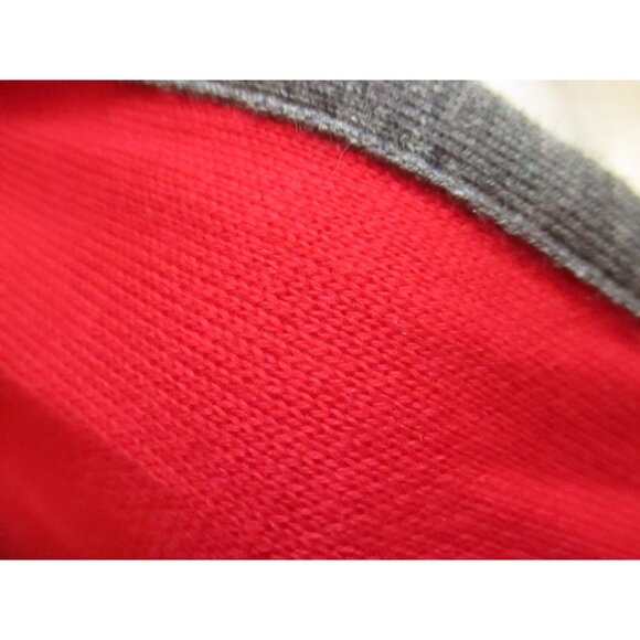 Medium Vintage Women's Cardigan Sweater 60s Grannycore Blood Red/Gray Minnesota - Picture 4 of 7